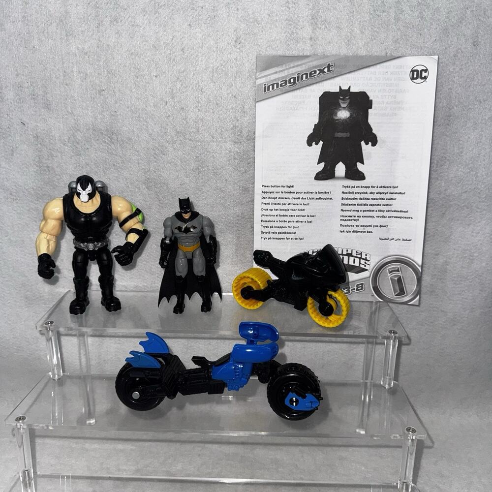 Imaginext Batman 5 Piece Lot DC Comics Bane Batcycles Motorcycle